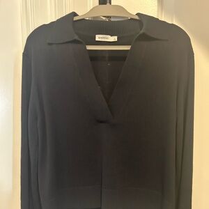 Jonathan Simkhai 2 Pc Polo Top and Pant in Navy (Medium Top and Small Pant)